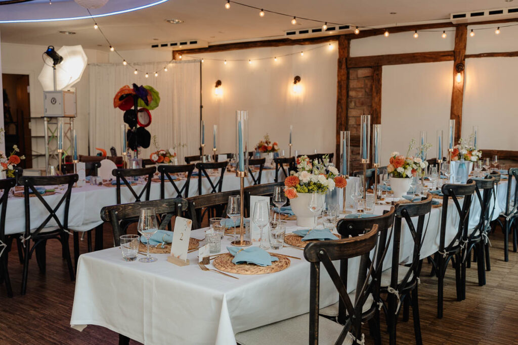 dekorierte Hochzeit im Hofhaus Saarbrücken